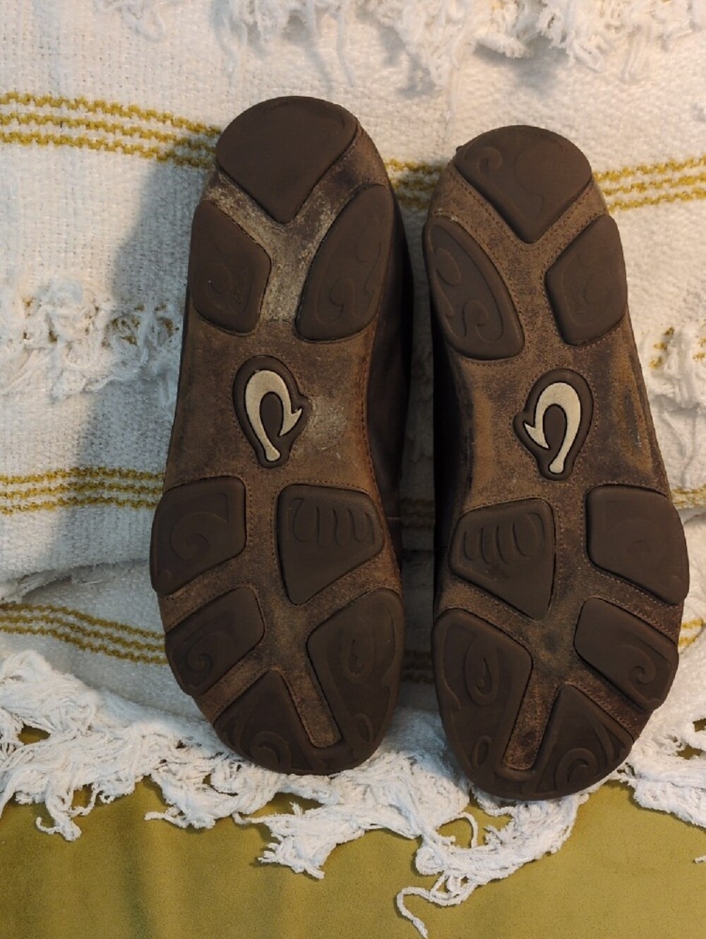 OluKai Moloa Men's Dark Brown Leather Slip-On Loafers - Picture 4 of 5
